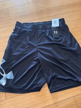 Under Armour youth black Athletic Shorts with Reflective Logo
